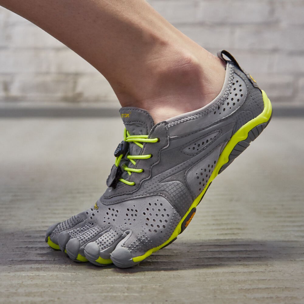 Vibram FiveFingers Dames V-Run - Wandelschoenen Grijs/Groen - 237450IPS